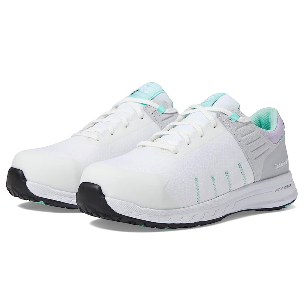 Timberland PRO Overdrive TB0A5UAQ100 Women 9.5 White Comp Toe Work Shoe ZOGG1836